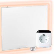 Viesta - F1200 panneau de chauffage infrarouge Crystal Carbon (dernière technologie) chauffage mural blanc - 1200 watts + TH70 WIFIThermostat