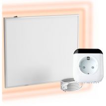Chauffage mural infrarouge avec thermostat [télécommande + contrôle wifi] – Radiateur mural à infrarouge – Panneau infrarouge en cristal de carbone –