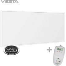 Viesta - Infrarot Wandheizung mit Thermostat [inkl. TH10 thermostat] – Infrarotheizung Wandmontage Heizkörper – Carbon Crystal Infrarotheizung –