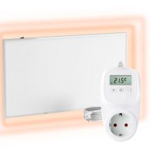 Chauffage mural infrarouge avec thermostat [télécommande + contrôle wifi] – Radiateur mural à infrarouge – Panneau infrarouge en cristal de carbone –