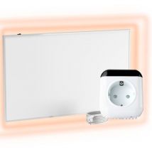 Chauffage mural infrarouge avec thermostat [télécommande + contrôle wifi] – Radiateur mural à infrarouge – Panneau infrarouge en cristal de carbone –