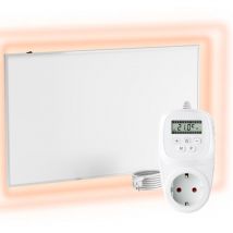 VIESTA Chauffage mural infrarouge avec thermostat [INCL.TH12 THERMOSTAT] – Radiateur mural à infrarouge–Chauffage infrarouge en cristal de