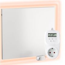 Viesta - Chauffage mural infrarouge avec thermostat [INCL.TH12 thermostat] – Radiateur mural à infrarouge–Chauffage infrarouge en cristal de