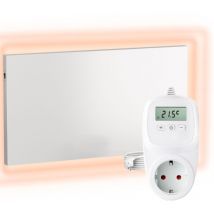 Chauffage mural infrarouge avec thermostat [télécommande + contrôle wifi] – Radiateur mural à infrarouge – Panneau infrarouge en cristal de carbone –