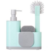 Monoblocco Set Lavello 4 Pezzi di Colore Turchese, 350 milliliters, Plastica - Vigar