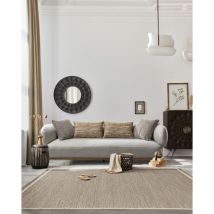 Uniqka - Vigo - Canapé en tissu et bois massif