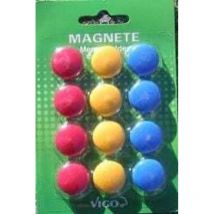 Vigo Magnete für Magnettafeln 12er Pack, bunt, rund Magnettafel & Pinnwand