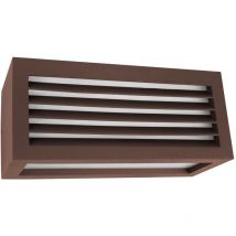 Applique led da parete a tre emissioni con griglia frontale mod. Vigo 2 colore corten