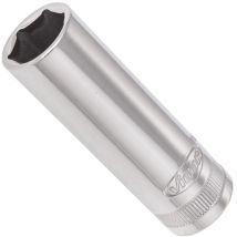 Sechskant Steckschlüsseleinsatz, lang, Vierkant hohl 10 mm (3/8), Außen Sechskant Profil, 14 mm - Vigor
