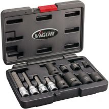 Vigor - Jeu pour vissages d'étrier de frein ∙ V7158 ∙ 12 pièces ∙ 7 – 22 mm ∙ Nombre d'outils : 12