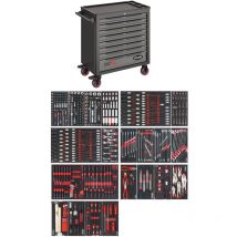 Werkstattwagen Series xl, Kunststoff-Arbeitsplatte, mit Sortiment, Anzahl Werkzeuge: 499 - Vigor