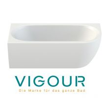 Vigour - derby Raumecke Badewanne Acryl mit Verkleidung 180 x 80 cm weiß glanz, linkseckig