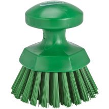 Igiene - Spazzola da lavoro rotonda - Fibre dure - Verde - Vikan