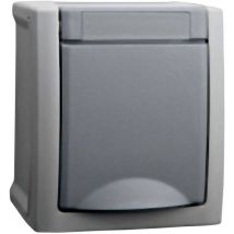 Vi-ko - viko Interruttore per ambienti umidi Presa schuko Pacific Grigio 90591008-DE 1 pz.