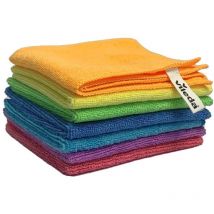 Vileda - Mikrofaser Allzwecktücher, Reinigungstücher zur trockenen und feuchten Anwendung, 100 % Mikrofaser, 30x30 cm, mehrfarbig, Maxi-Pack, 7er-Pack