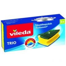 Ponge antibacterienne 2+1 grattoir avec chiffon 1625891 vileda,