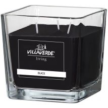 Villa Verde Duftkerze im Glas 3-Docht Black, 10 x 10 x 10 cm Duftkerzen