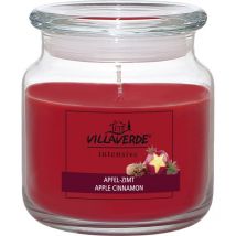 Duftkerze im Glas m. Deckel Apfel-Zimt, Höhe 10 cm, ø 10 cm Duftkerze - Villa Verde
