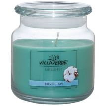 Duftkerze im Glas m. Deckel Fresh Cotton, Höhe 10 cm, ø 10 cm Duftkerzen - Villa Verde