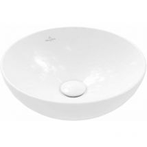 Villeroy&boch - Loop&Friends - Lavabo da appoggio, diametro 38 cm, con troppopieno, CeramicPlus, bianco alpino 4A4500R1