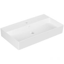 Villeroy & Boch – Memento 2.0 Wandwaschbecken 800 x 470 mm – TitanCeram – 1 Hahnloch – Rechteckig