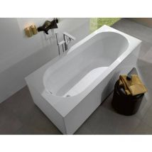 Oberon Baignoire droite Ovale 170 x 70 cm en marbre coulé, pieds fourni, blanc (UBQ177OBE2V-01) - Villeroy&boch