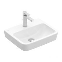 O.novo - Lave-mains 500x370 mm, sans trop-plein, avec trou de robinetterie, CeramicPlus, blanc alpin 434451R1 - Villeroy&boch