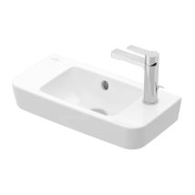 Villeroy&boch - O.novo - Lave-mains Compact 500x250 mm, avec trop-plein, trou pour robinet à droite, AntiBac, CeramicPlus,
