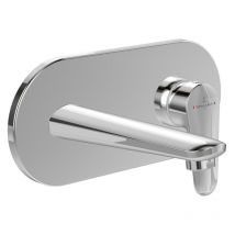 Villeroy & Boch O.Novo Single lever basin mixer, Wall mounted, with waste, Chrome (TVW10511211061)