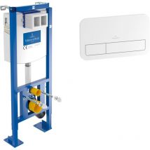 Pack Bâti-support autoportant ViConnect + Plaque de commande blanche - Villeroy&boch