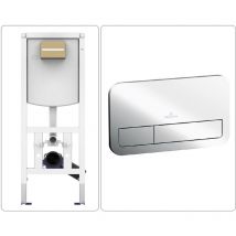 Villeroy&boch - Set wc Vorwandelement mit Betätigungsplatte, chrom