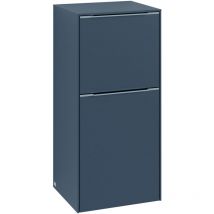 Villeroy & Boch – Subway 3.0 Seitenschrank mit 1 Auszug und 1 Tür – 400 x 860 x 362 mm – Wandmontage – SoftClose – Glasfachboden