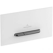 Villeroy&boch - ViConnect - Betätigungsplatte M300, gebürsteter Edelstahl / Glass - Glossy White 922160RE