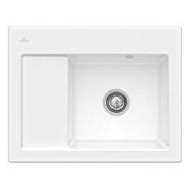 Evier 1 bac villeroy et boch Subway 45 Compact 65 x 51 cm egouttoir a gauche Blanc CeramicPlus
