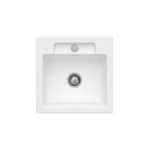 Villeroy&boch - Evier 1 bac villeroy et boch Siluet 50 s Stone White CeramicPlus avec vidage automatique