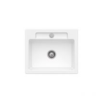 Villeroy&boch - Evier 1 bac villeroy et boch Siluet 60 s Blanc CeramicPlus avec vidage manuel