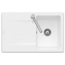 Villeroy&boch - Evier une cuve avec égouttoir rectangle vileroy et boch Siluet 45 blanc alpin 800x510mm