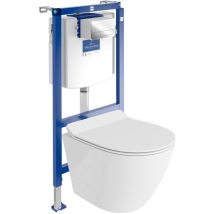 Villeroy&boch Wc Set Mit Vorwandelement, Wand-wc Und Spülknopf