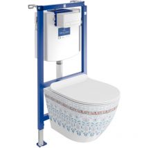 Villeroy&boch Wc Set Mit Vorwandelement, Wand-wc Und Spülknopf