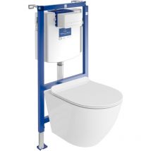 Villeroy&boch - villeroy&boch wc Set mit Vorwandelement, Wand-WC und Spülknopf