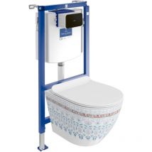 Villeroy&boch - villeroy&boch wc Set mit Vorwandelement, Wand-WC und Spülknopf