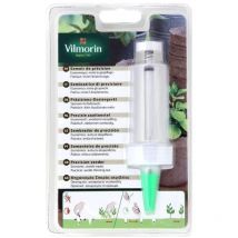 Vilmorin Jeringa Sembradora de Precisión Económica y Práctica, Plástico, Sin Despilfarro ni Aclareo - 1 ud