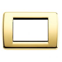 Idea placca Rondò 3 moduli oro lucido 16753.32 - Vimar