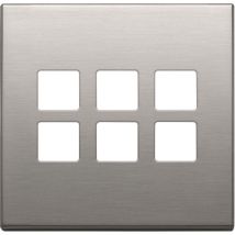 Vimar - 22695.11 3mx6 Bs Flachplatte, Gebürstetes Nickel