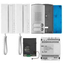 Vimar - Kit Interphone Bifamiliale Elvox Voxie + Plaque 2 Fils Plus K40540.E2