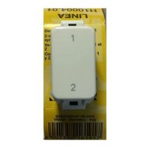 H1004.01 Two-way switch - symbol 1 and 2 - 1P 10AX 250V - white - Vimar