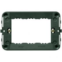 Vimar 3M-Halterung für 3 Module – thermoplastischer Kunststoff – Schraubenmontage – grau – geeignet für Vimar Idea Platten