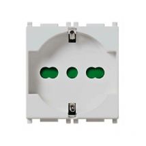 Plana silver presa schuko 2p+t unel 16a silver argent 14210.sl