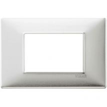 Plana plate 3 modules mÉtal couleur aluminium brossÉ 14653.81 - Vimar