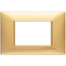 Plana platte 3 module technopolymer farbe matt gold 14653.25 - Vimar